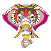 Tribal Elefant Muster