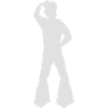Mann in Schlaghose