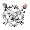 Snake design with roses