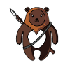 sweet bear with spear