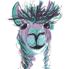 Alpaca Llama Purple