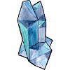 Hellblauer Kristall