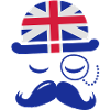 Gentiluomo inglese d'epoca con baffi