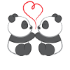 Panda - Panda T-Shirt - Pandamotiv - Liebe
