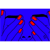 Face bleue