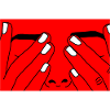 Face red white