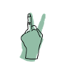 peace hand green