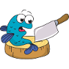 Fisch Messer Beil