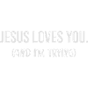 Jésus t'aime et j'essaie