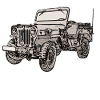 Willy's jeep drawing