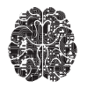 Computer PC brain logo design