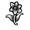 Fleur (noir)