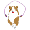 Kinder Hamster Tiershirt seilspringender Hamster