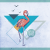 Flamingo "hello summer" poster