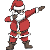 Santa dabbing gift Christmas dance