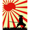 Mond Scheibe Samurai