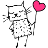 Cat with Heart: Love