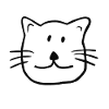 Chat doux (dessin) #WHITE