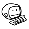 Computersmiley (Schwarz)