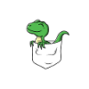 Sweet Dino Breast Pocket