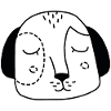 Dog face dog's head