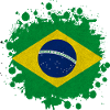 Brasilien Klecks Fleck Geschenk Flagge Südamerika