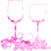 Wine glasses Grape vine leaf