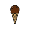 Glace au chocolat en été