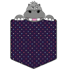 Breast pocket Hippo Hippo Hippopotamus Gift