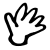 Waving Hand (Black)