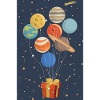 Planètes comme des ballons sur un cadeau
