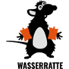 Wasserratte mit Schwimmflügeln