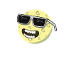Moon sunglasses laugh