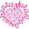 NOTEN HERZ Musik Geschenk musikalische Symbole