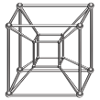 TESSERACT, Hypercube 4D, digital, Symbol -