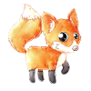 Happy cartoon fox