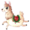 Springendes Comic Lama