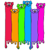 LGBT rainbow dogs