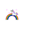 Einhorn mit Regenbogen