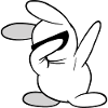 Dabbing Dab rabbit bunny
