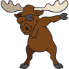Dabbing dab moose