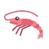 pink red shrimp