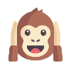 cute monkey emoticon