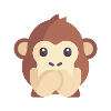 cute monkey emoticon