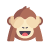 cute monkey emoticon