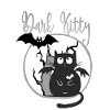 Dark Kitty... black gothic cat with bat