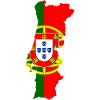 Flag map of Portugal