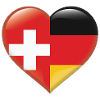 Hjerte flag Schweiz Schweiziske Tyskland Gift