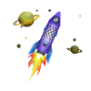Rocket in space