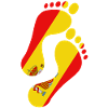 Spain flag footprint